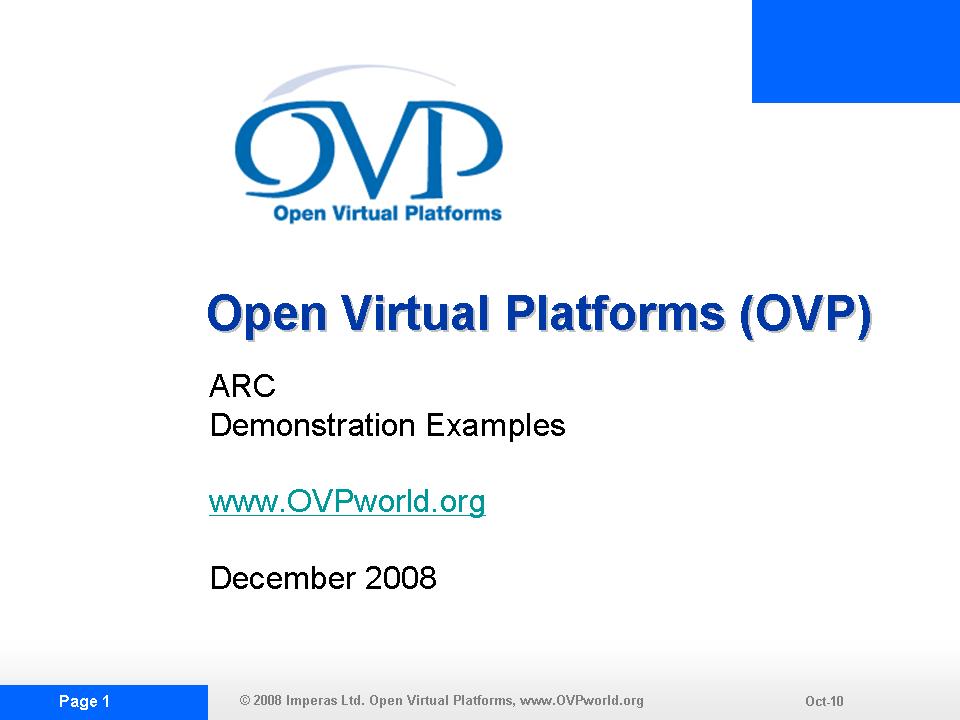 OVP ARCDEMO1 Slide Show